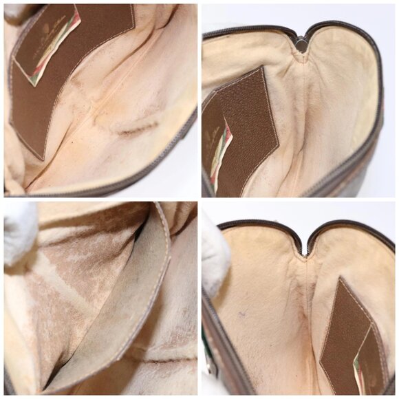 GUCCI GG Supreme Web Sherry Line Bag PVC Beige Gold 98 02 047 Auth fm4861 - Picture 16 of 16